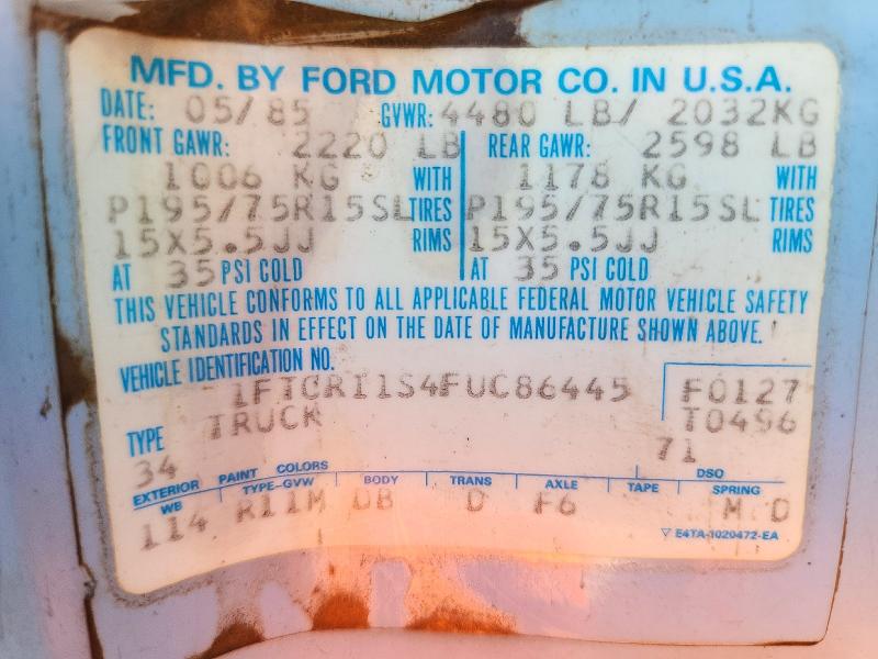 1985 FORD RANGER